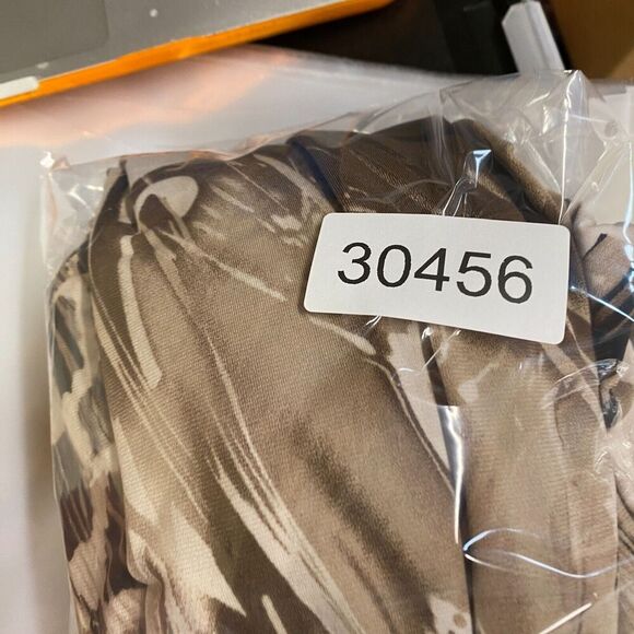 Effortless Style Dress Women 3X Plus Brown Animal Print Sheath Midi Sleeveless - Picture 7 of 7